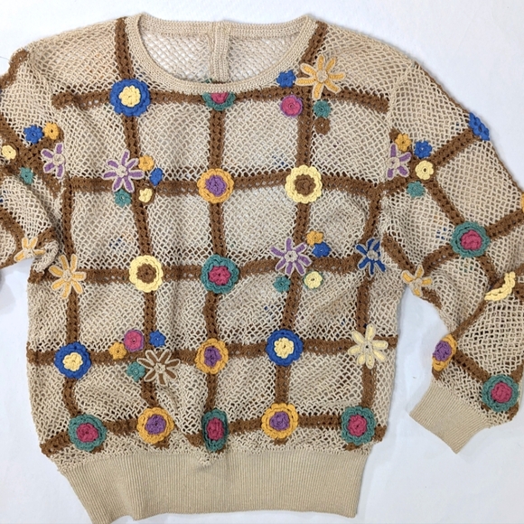 Unbranded Sweaters - Floral Crochet Sweater